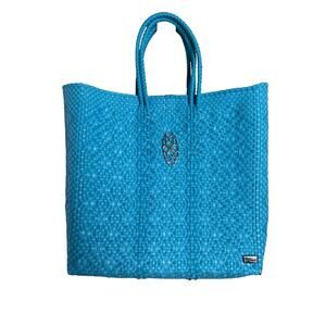 Lola's Bag | Large Tote Plastic Turquoise Blue